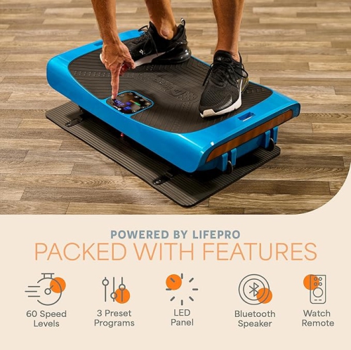 Lifepro Rumblex Pro 4D Vibration Plate Exercise Machine – Whole Body Vibrating Platform for Recovery, Weight Loss & Strength Training with Triple