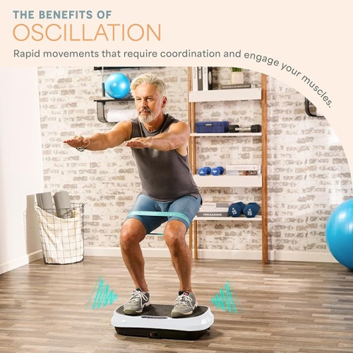 Lifepro Waver Mini Vibration Plate Exercise Machine – Whole Body Vibrating Platform for Weight Loss, Muscle Toning & Lymphatic Drainage – 99 Speeds,
