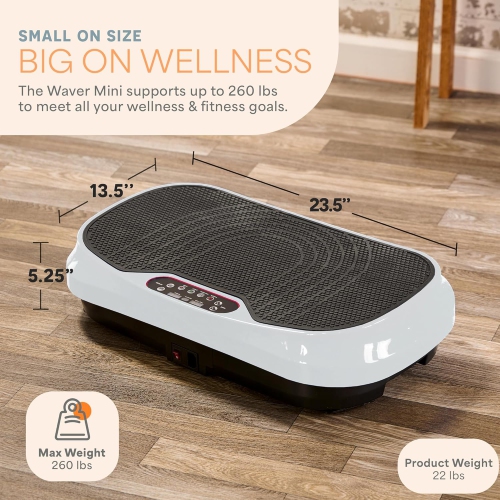 Lifepro Waver Mini Vibration Plate Exercise Machine – Whole Body Vibrating Platform for Weight Loss, Muscle Toning & Lymphatic Drainage – 99 Speeds,