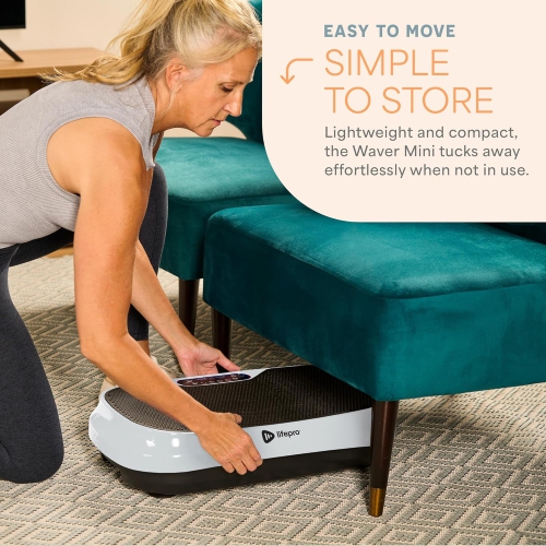 Lifepro Waver Mini Vibration Plate Exercise Machine – Whole Body Vibrating Platform for Weight Loss, Muscle Toning & Lymphatic Drainage – 99 Speeds,