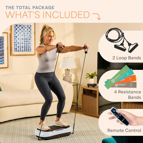 Lifepro Waver Mini Vibration Plate Exercise Machine – Whole Body Vibrating Platform for Weight Loss, Muscle Toning & Lymphatic Drainage – 99 Speeds,