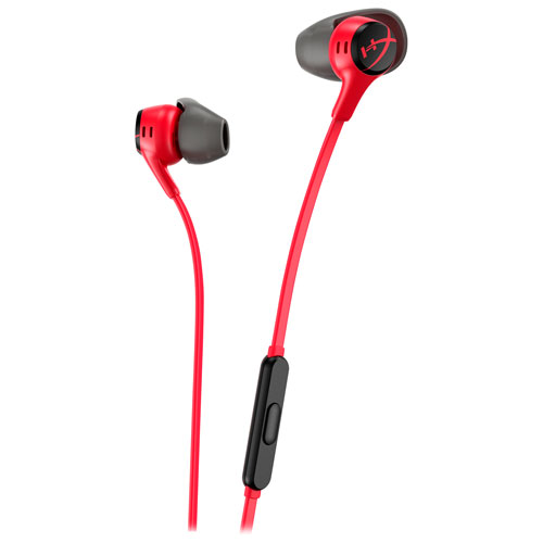 Écouteurs boutons de jeu avec microphone Cloud II d'Hyperx - Rouge