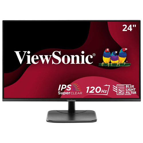 ViewSonic 24" FHD 120Hz 4ms GTG IPS LED Gaming Monitor (VA2456A-MHD) - Black