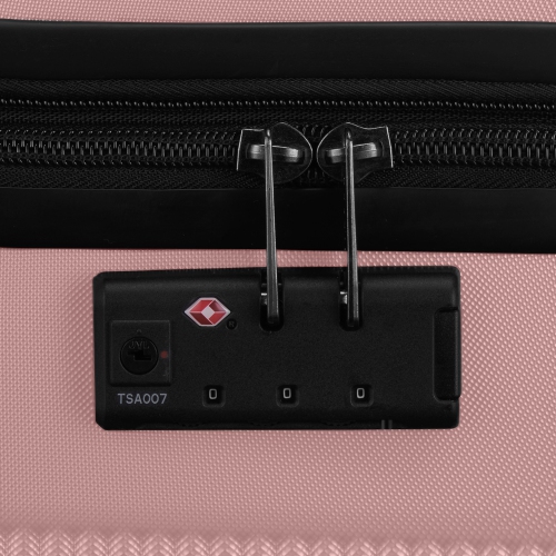 Bagage de cabine rigide Bruxelles de Bugatti avec verrou approuvé par la TSA - Rose