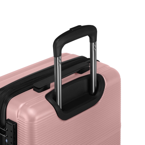 Bagage de cabine rigide Bruxelles de Bugatti avec verrou approuvé par la TSA - Rose