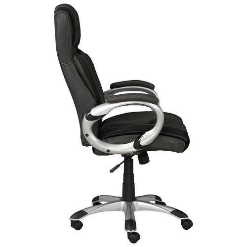 Fauteuil de bureau ergonomique à dossier haut en tissu Margot de Brassex - Gris