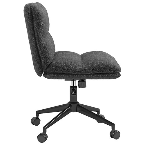 Brassex Aimie Mid-Back Polyester Executive Chair - Black
