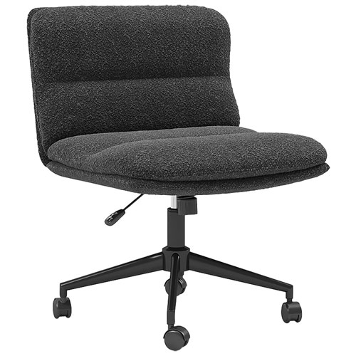 Brassex Aimie Mid-Back Polyester Executive Chair - Black