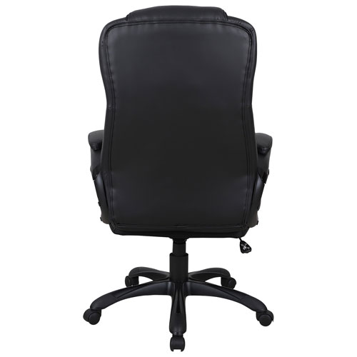Brassex James Ergonomic High-Back Fabric Office Chair - Black