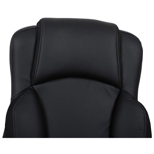 Brassex James Ergonomic High-Back Fabric Office Chair - Black