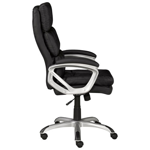 Brassex Elita Ergonomic High-Back Fabric Office Chair - Black