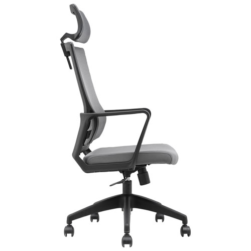 Brassex Dakoda High-Back Fabric Office Chair - Grey