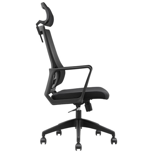 Brassex Jackson High-Back Fabric Office Chair - Black