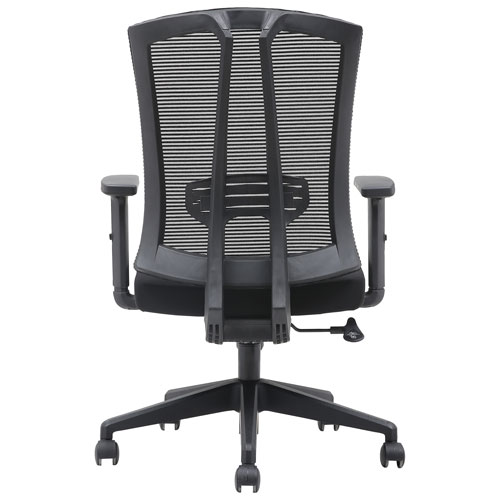 Fauteuil de bureau ergonomique à dossier haut en tissu Milo de Brassex - Noir