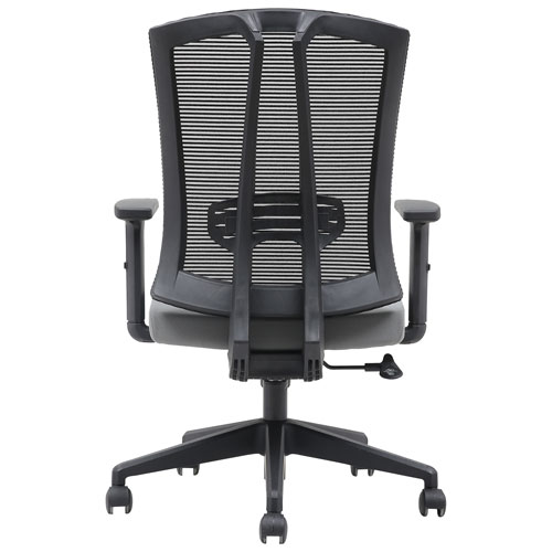 Fauteuil de bureau ergonomique à dossier haut en tissu Milo de Brassex - Gris