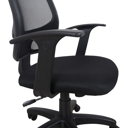 Brassex Samie Ergonomic High-Back Fabric Office Chair - Black