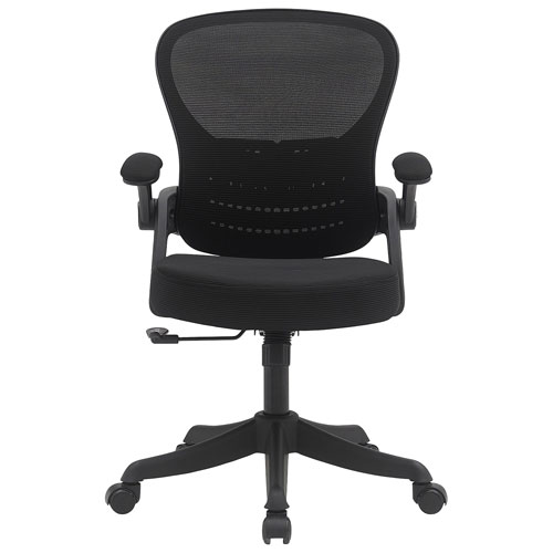 Brassex Riley Ergonomic High-Back Fabric Office Chair - Black