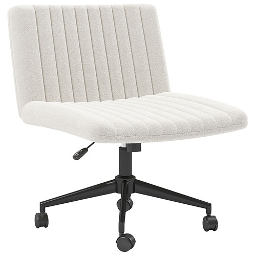 Brassex Pheby High-Back Polyester Executive Chair - White