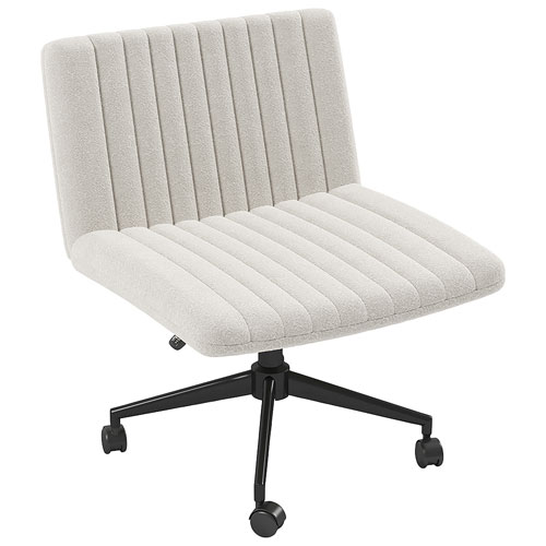 Brassex Pheby High-Back Polyester Executive Chair - White