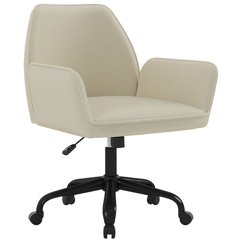 Brassex Mareo High-Back Polyester Executive Chair - Beige