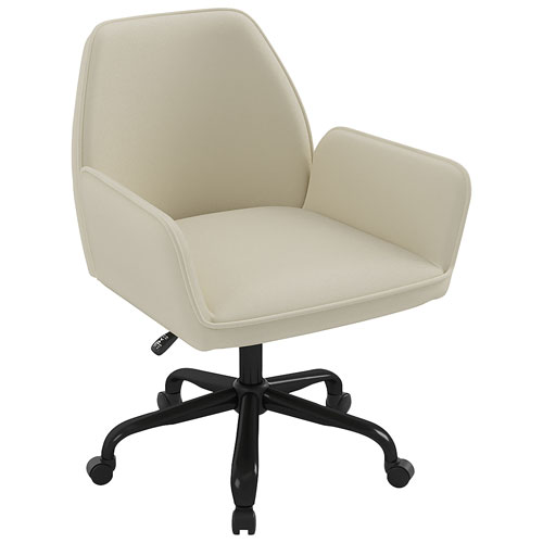 Brassex Mareo High-Back Polyester Executive Chair - Beige