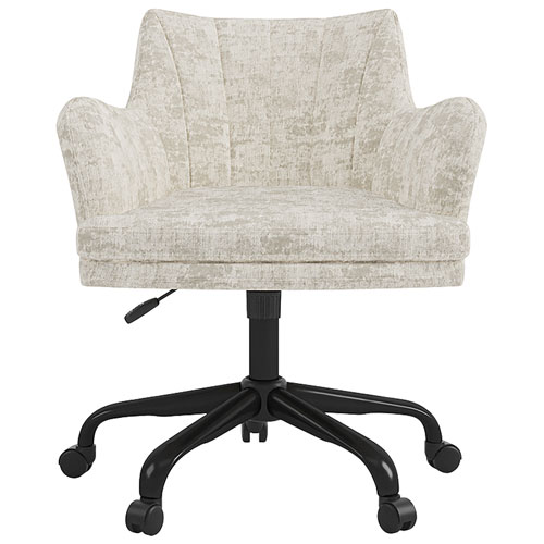 Brassex Francie High-Back Polyester Executive Chair - Beige