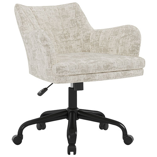 Brassex Francie High-Back Polyester Executive Chair - Beige