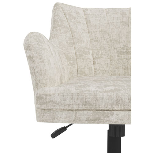 Brassex Francie High-Back Polyester Executive Chair - Beige