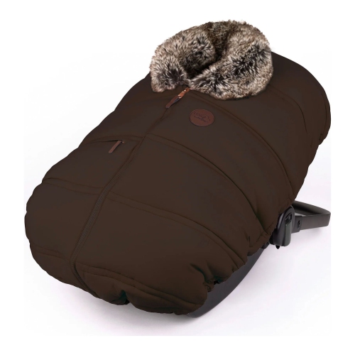 Petit Coulou Winter Cover for Infant Car Seats - Coffee