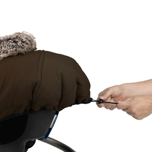 Petit Coulou Winter Cover for Infant Car Seats - Coffee