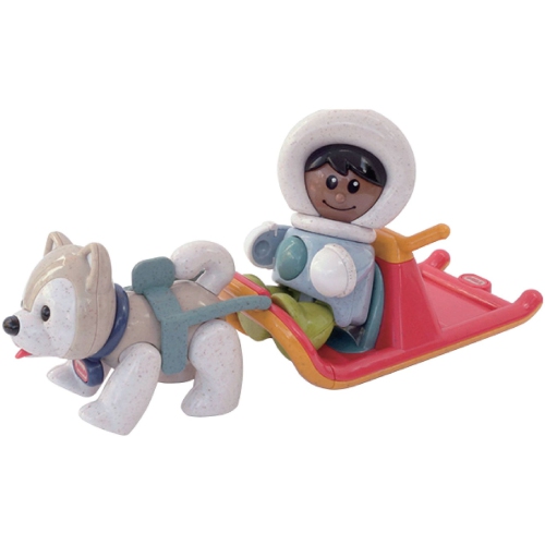Tolo Baby First Friends Posable Toy Sledge Set - Polar Boy and Husky