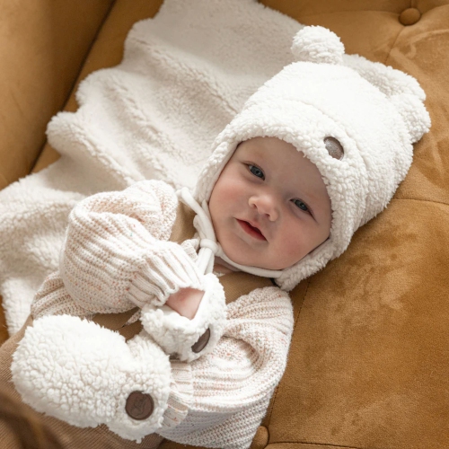 Petit Coulou Sherpa Baby Winter Mittens