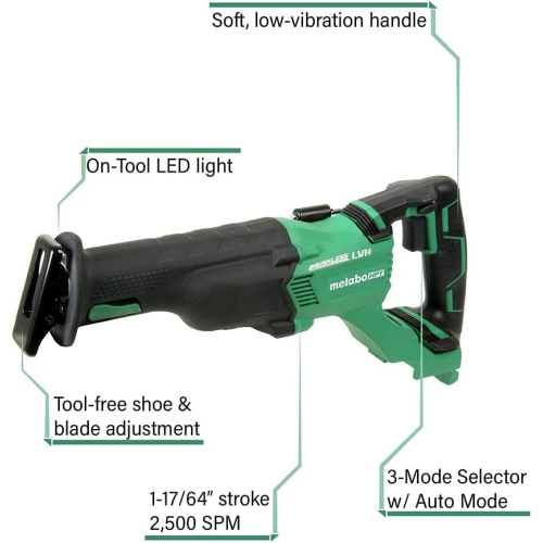 18V Brushless Reciprocating Saw | Metabo HPT