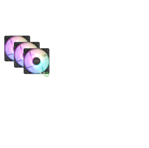 TCOMAS  Fa200 Argb 120MM Pwm Case Fans, Triple Fan Kit In Black
