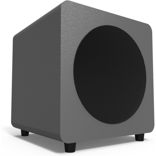 Kanto 300&nbsp;W - Haut-parleur d'extrêmes graves amplifié SUB8VMG 8&nbsp;po, gris mat