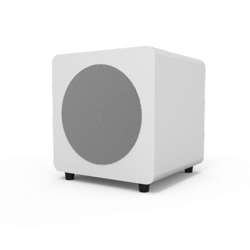 Kanto - Haut-parleur d'extrêmes graves amplifié SUB8VMWW 8&nbsp;po scellé 300&nbsp;W, blanc mat