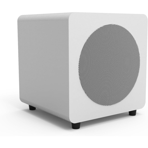 Kanto - Haut-parleur d'extrêmes graves amplifié SUB8VMWW 8 po scellé 300 W, blanc mat