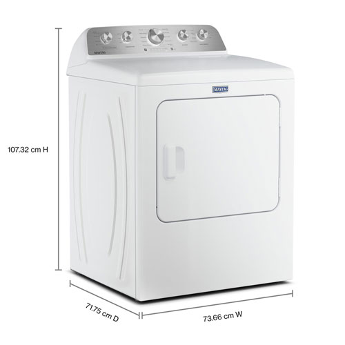 Sécheuse à gaz à vapeur de 7,0 pi³ Pet Pro de Maytag - Blanc
