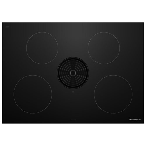 Surface de cuisson à induction à 4 éléments de 31 po de KitchenAid - Noir