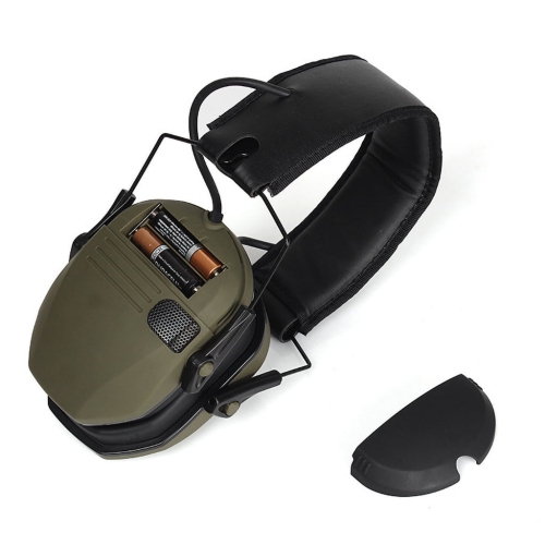Electronic hearing protection earmuffs with sound amplification and suppression function Audio input jack 3.5mm Adjustable headband External AAA