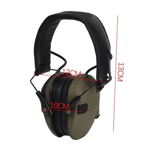 Electronic hearing protection earmuffs with sound amplification and suppression function Audio input jack 3.5mm Adjustable headband External AAA