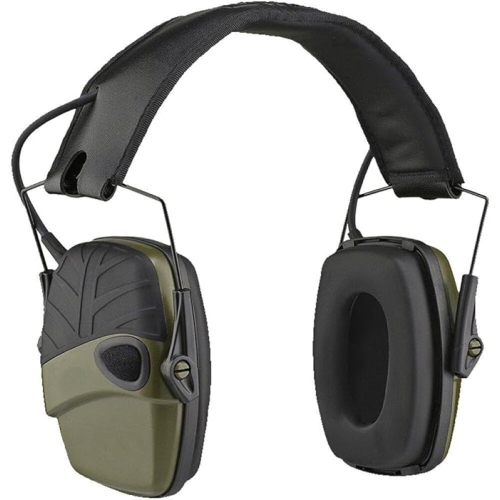 Noise Reduction Safety Earmuffs,Hearing Protection Earmuffs Earmuffs with Headband for Shooting Outdoor Construction Manufacturing green
