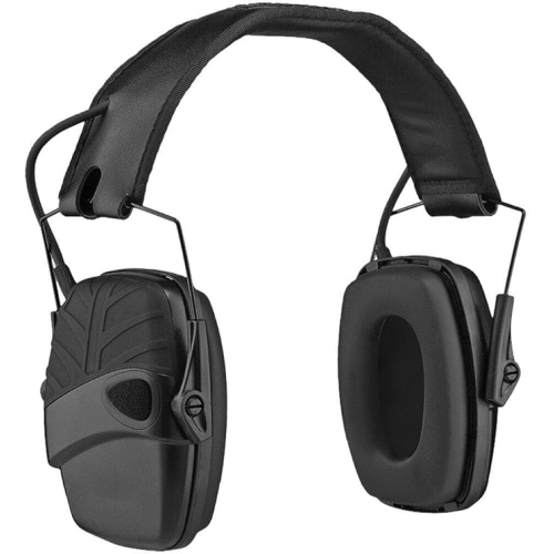 Noise Reduction Safety Earmuffs,Hearing Protection Earmuffs Earmuffs with Headband for Shooting Outdoor Construction Manufacturing black