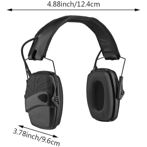 Noise Reduction Safety Earmuffs,Hearing Protection Earmuffs Earmuffs with Headband for Shooting Outdoor Construction Manufacturing black