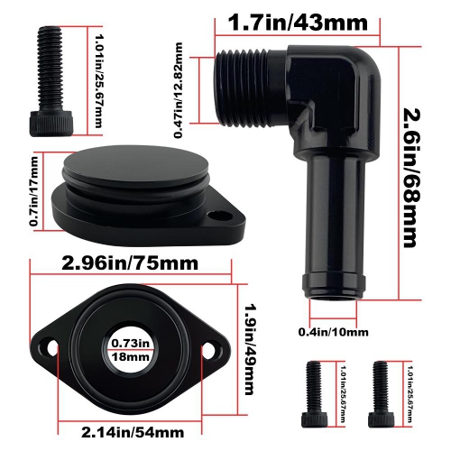 CCV Reroute Kit + CCV Baffle Internal Catch Can for Ford 6.7L Powerstroke 201l-2024