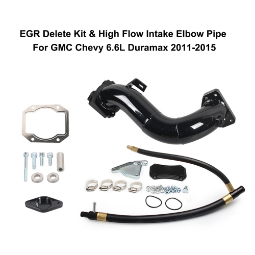 EGR Delete Kit & High Flow Intake Elbow Pipe For GMC Chevy 6.6L Duramax 2011-2015