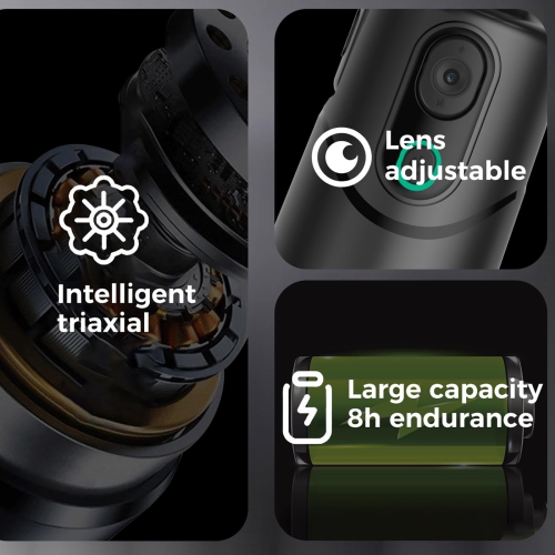 Support de téléphone de bureau, support de caméra de téléphone pivotant à 360° avec télécommande pour vlogues, TikTok Live, enregistrement vidéo