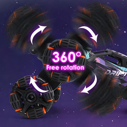 8 Wheel Remote Control Stunt Car Toy, Off-Road Toy Car with Handle Remote Control and Gesture Remote Control, Boys Birthday and Christmas Gift