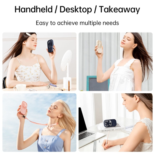 Mini Portable Fan, Small Mini Handheld Fan, USB Charging Eyelash Fan Hanging Neck Fan, 3 Speeds Suitable for Office, Outdoor, Travel