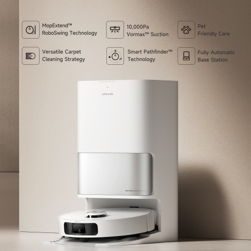 Dreame L10s Ultra Gen2 Robot Vacuum and Mop, 10 KPa Suction, MopExtend Tech, All-in-1 Base Station, Pet-Friendly, Versatile Carpet Cleaning, DuoScrub